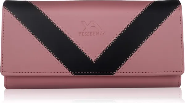 Peach_Envelope_Closure_Hand_Clutch_Purse_Wallet_Casual_Synthetic_Leather