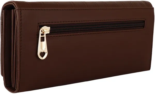 Modern_Brown_Women'S_Clutches_Purses_Synthetic_Croco_Faux-Leather_Magnetichick_Closure