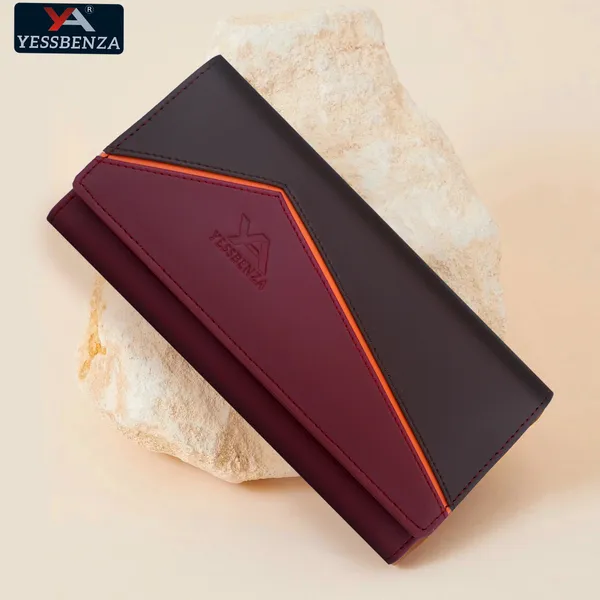 Maroon_Synthetic_Envelope_Clutch_Wallet_Casual_Party_Formal_Sports_Artificial_Handcrafted