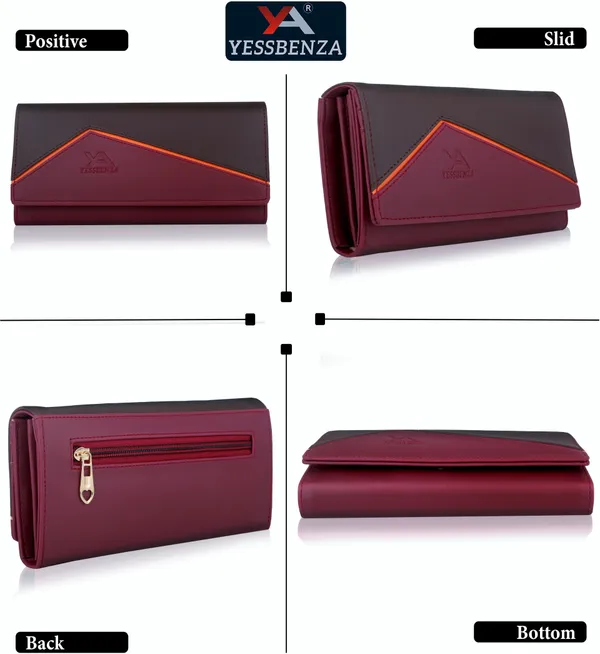 Maroon_Synthetic_Envelope_Clutch_Wallet_Casual_Party_Formal_Sports_Artificial_Handcrafted