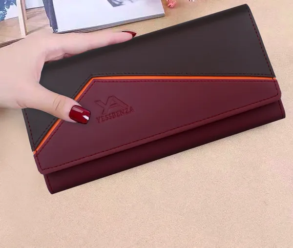 Maroon_Synthetic_Envelope_Clutch_Wallet_Casual_Party_Formal_Sports_Artificial_Handcrafted