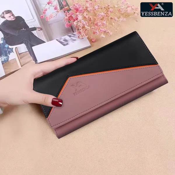 Peach_Synthetic_Envelope_Clutch_Casual_Party_Formal_Sports_Wallet