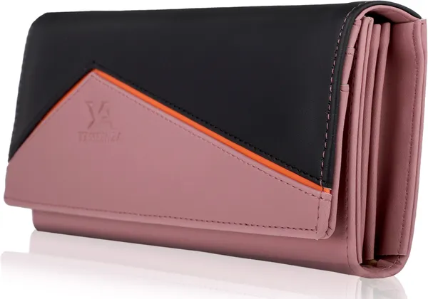 Peach_Synthetic_Envelope_Clutch_Casual_Party_Formal_Sports_Wallet
