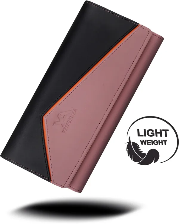 Peach_Synthetic_Envelope_Clutch_Casual_Party_Formal_Sports_Wallet