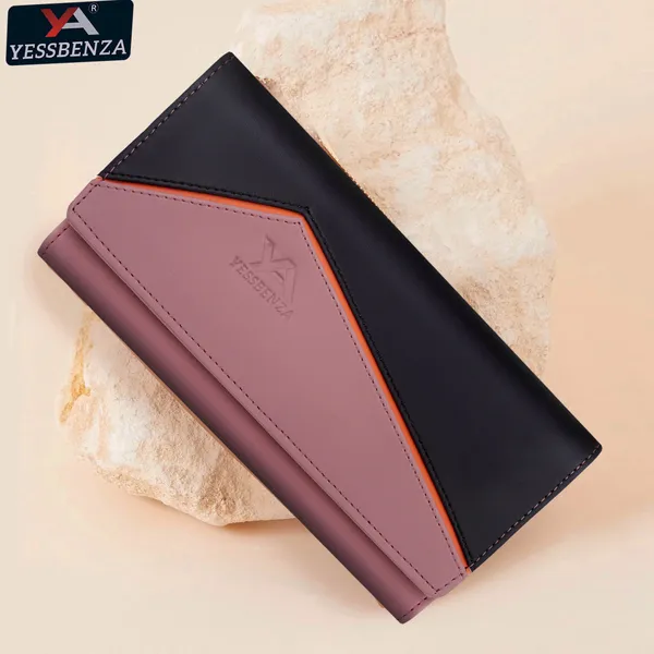 Peach_Synthetic_Envelope_Clutch_Casual_Party_Formal_Sports_Wallet