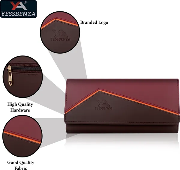 Brown_Synthetic_Leather_Hand_Clutch_Wallet_Purse_For_Casual,_Party,_Formal