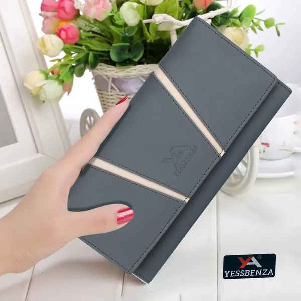 Grey_Casual_Party_Hand_Clutch_Synthetic_Leather_Envelop_Closure_Handbag
