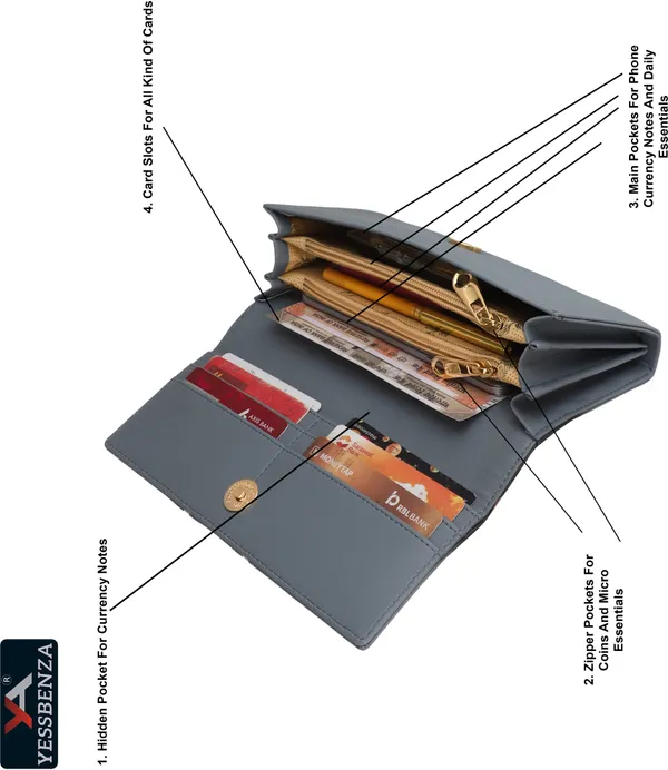 Grey_Casual_Party_Hand_Clutch_Synthetic_Leather_Envelop_Closure_Handbag