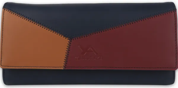 Blue_Clutch_Handbags_For_Ladies_With_Synthetic_Leather_And_Polyster/Cotton_Materials