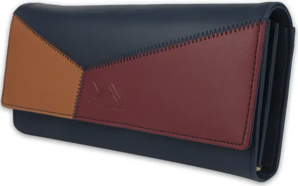 Blue_Clutch_Handbags_For_Ladies_With_Synthetic_Leather_And_Polyster/Cotton_Materials