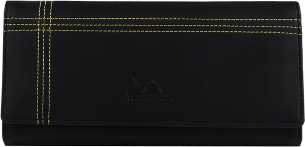 Black_Handbag:_Ladies_Casual_Pu_Magnetic_Closure_Flap-Fold_Clutch_Bag