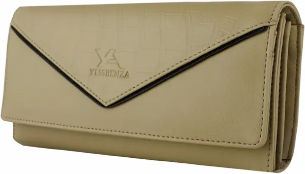 Beige_Solid_Casual_Handclutches:_Women'S_Synthetic_Faux-Leather_Magnetic_Button