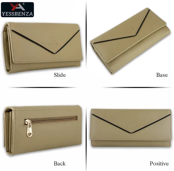 Beige_Solid_Casual_Handclutches:_Women'S_Synthetic_Faux-Leather_Magnetic_Button