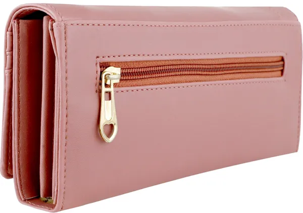 Peach_Synthetic_Casual_Clutch_Bag_With_Poly_Cotton_Inner_Fabric