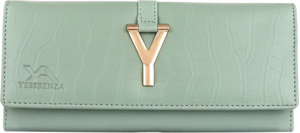 Light_Green_Casual_Solid_Women_Synthetic_Hand_Clutches