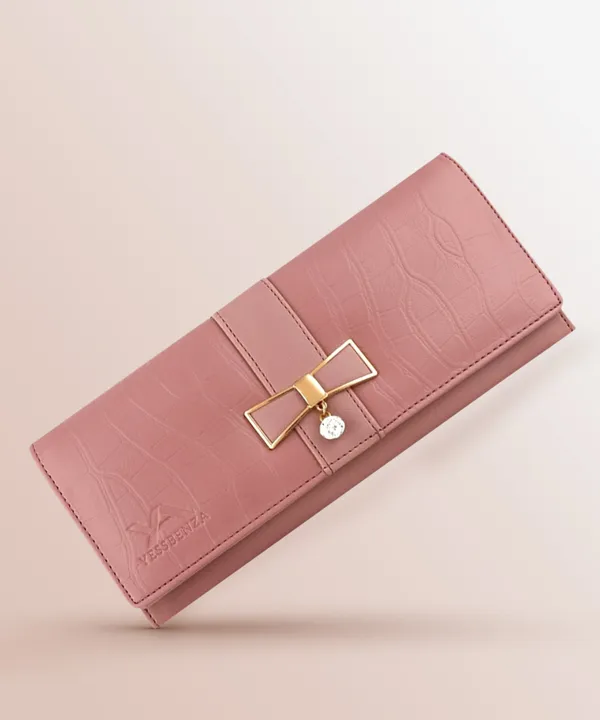 Peach_Solid_Synthetic_Synthetic_Cotton_Fabric_Magnetic_Button_Envelope_Clutch_Bag