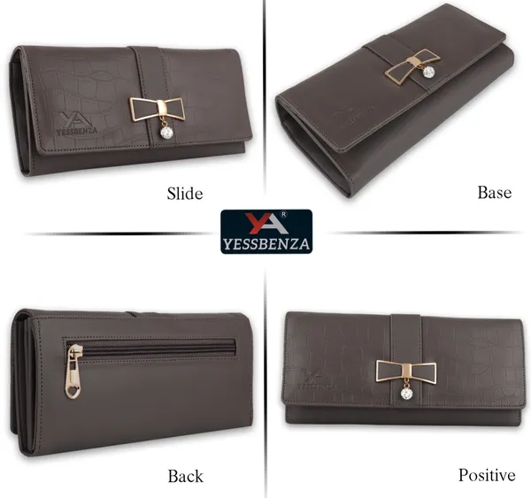 Solid_Grey_Hand_Clutches_-_Women'S_Magnetic_Button_Bag