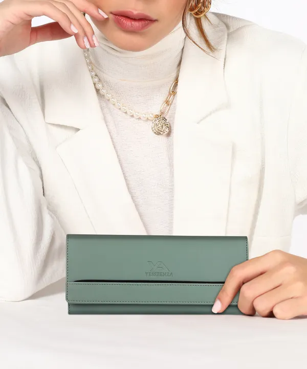 Light_Green_Synthetic_Handcrafted_Envelope_Closure_Hand_Clutch_Bag_For_Ladies