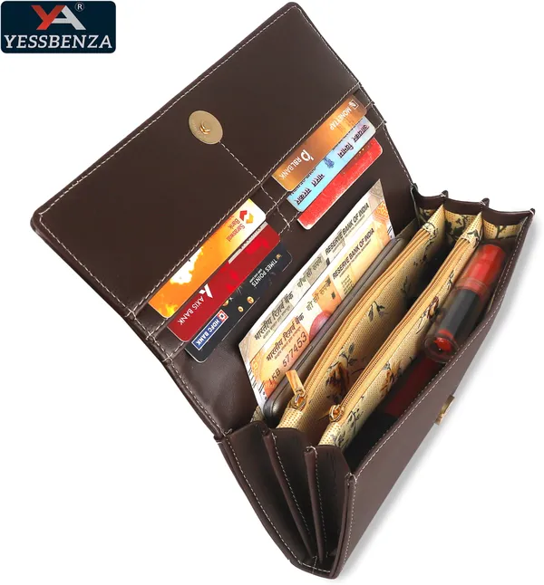 Brown_Women'S_Synthetic_Leather_Envelope_Clutch_Bag_For_Casual_To_Formal
