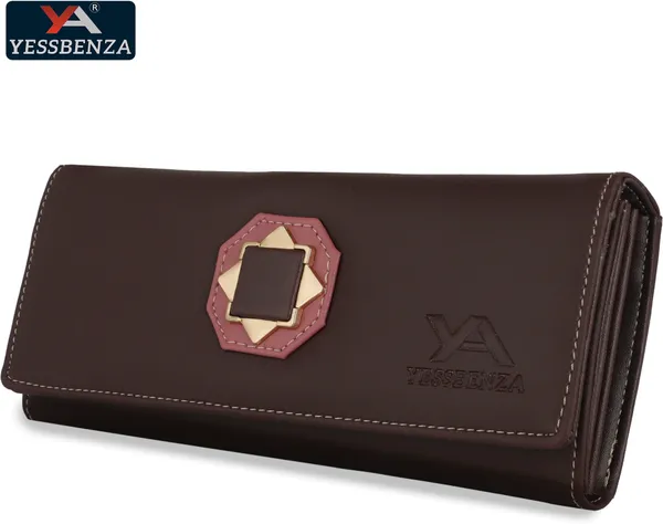 Brown_Women'S_Synthetic_Leather_Envelope_Clutch_Bag_For_Casual_To_Formal