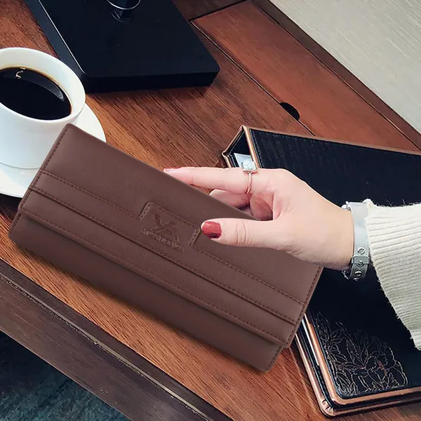 Brown_Casual_Synthetic_Magnetic_Closure_Envolap_Clutch_Wallet