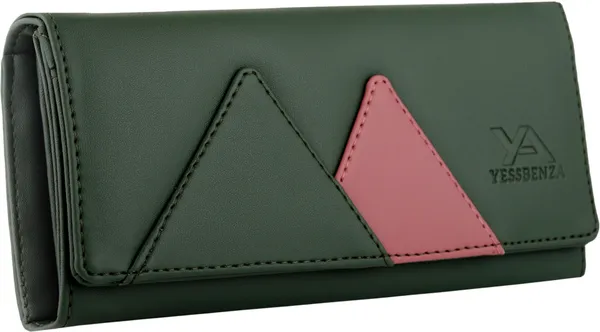 Green_Synthetic_Faux-Leather_Women'S_Hand_Wallet_Mobile_Had_Purses_Casual_Clutch