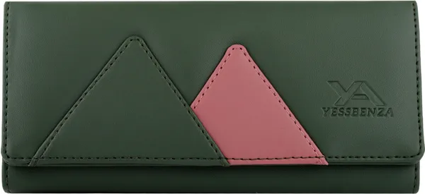 Green_Synthetic_Faux-Leather_Women'S_Hand_Wallet_Mobile_Had_Purses_Casual_Clutch