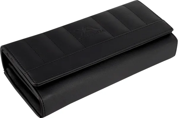 Black_Synthetic_Leather_Women'S_Handclutches_Cum_Handwallets_For_Casual::Party_Wear