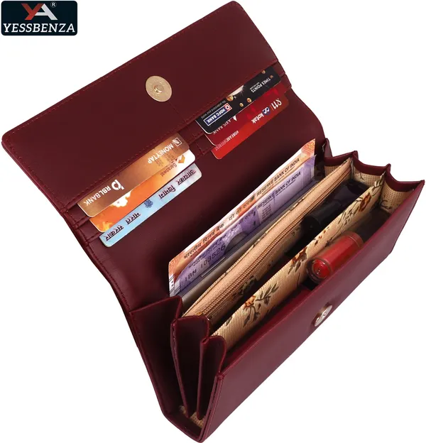 Maroon_Hand_Wallets_For_Women,_Casual_To_Formal,_Magnetic_Snap
