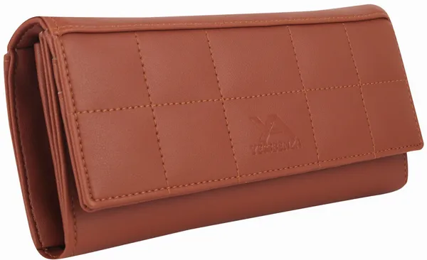Beige_Women's_Casual_Handbags_Leather_Magnetic_Snap_Envelope_Clutch_Wallet