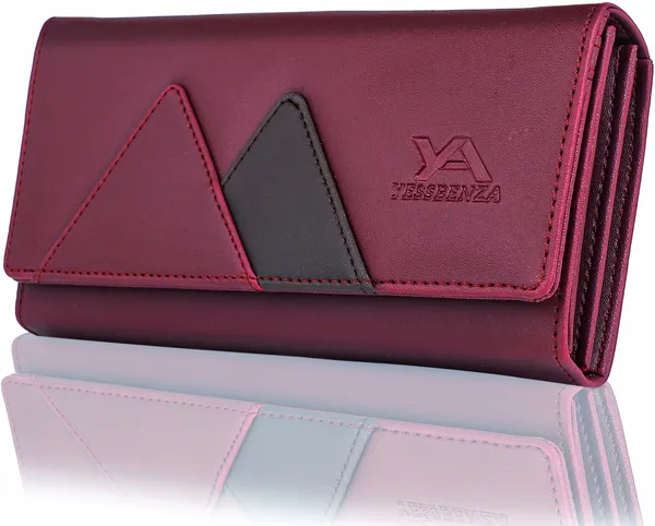 Maroon_Women'S_Synthetic_Leather_Magnetic_Closure_Envelop_Flap-Fold_Clutch_Bag.