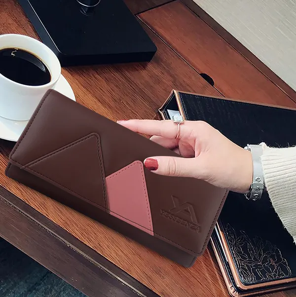 Brown_Synthetic_Cotton_Blend_Fabric_Hand_Clutch_Wallet_Purse_Casual