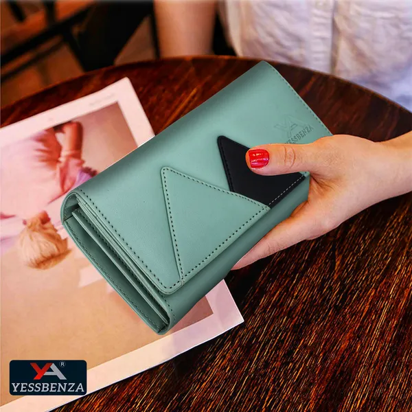 Light_Green_Artificial_Leather_Wallet_For_Women_And_Girls