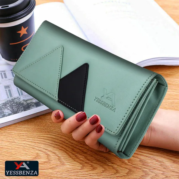 Light_Green_Artificial_Leather_Wallet_For_Women_And_Girls