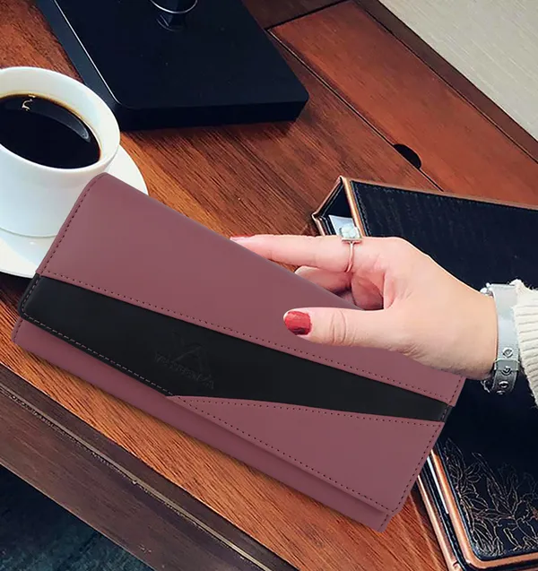 Peach_Colorblock_Artificial_Leather_Envelope_Closure_Casual_Clutch_Bag