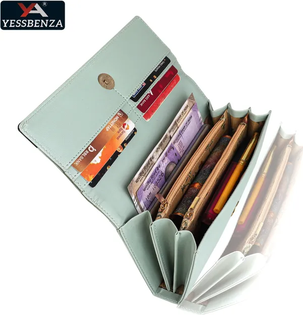 Light_Green_Casual_Artificial_Leather_Envelap_Closure_Clutch_Bag:_Colorblocked