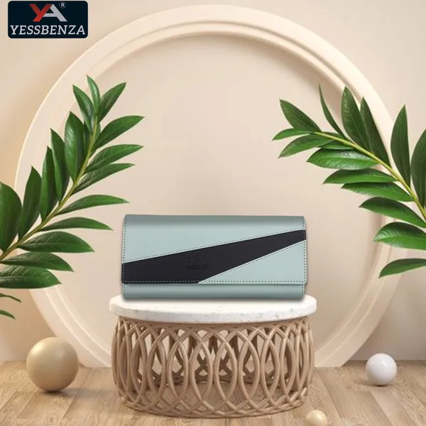 Light_Green_Casual_Artificial_Leather_Envelap_Closure_Clutch_Bag:_Colorblocked