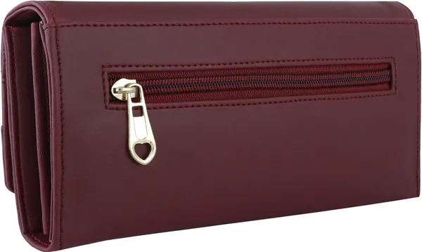 Maroon_Women'S_Synthetic_Leather_Envelop_Flap-Fold_Clutch_Purses_For_Party