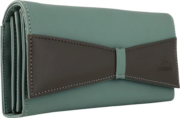 Light_Green_Quality_Synthetic_Faux-Leather_Envelop_Flap-Fold_Clutch_Bag_For_Every_Occasion