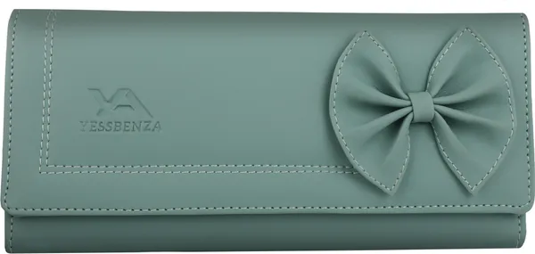 Light_Green_Quality_Synthetic_Faux-Leather_Envelop_Clutch_Bag_For_Women