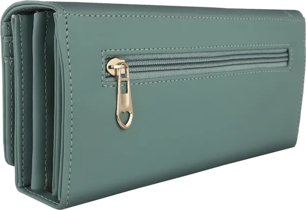Light_Green_Quality_Synthetic_Faux-Leather_Envelop_Clutch_Bag_For_Women