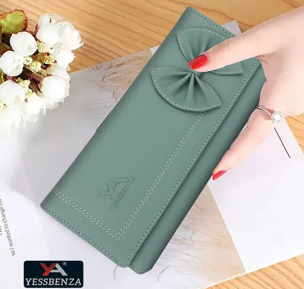 Light_Green_Quality_Synthetic_Faux-Leather_Envelop_Clutch_Bag_For_Women
