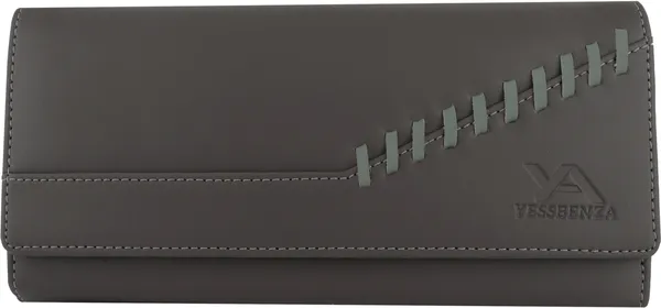 Grey_Faux-Leather_Clutch_Wallet_Purse_For_Women_And_Girls_Casual