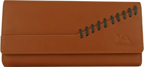 Tan_Faux-Leather_Magnetic_Closure_Women'S_Clutch_Wallet_Purse_Envelop_Flap-Fold_Casual
