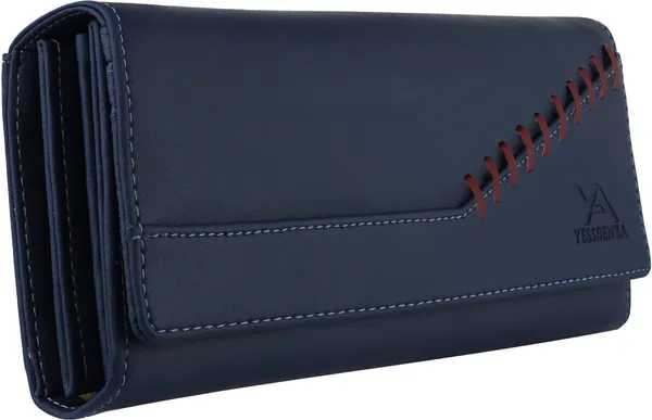 Blue_Faux-Leather_Casual_Magnetic_Closure_Womens_Clutch_Wallet_Purse