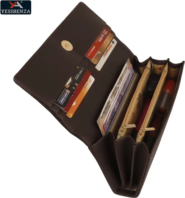 Brown_Faux-Leather_Clutch_Wallet_Purse_For_Women_And_Girls