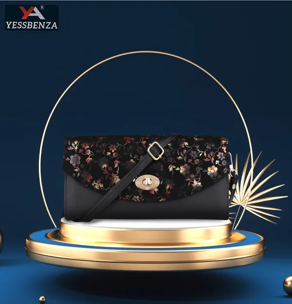 Black_Casual_Synthetic_Leather_Twist_Clasp_Shoulder_Bag_-_Self_Design