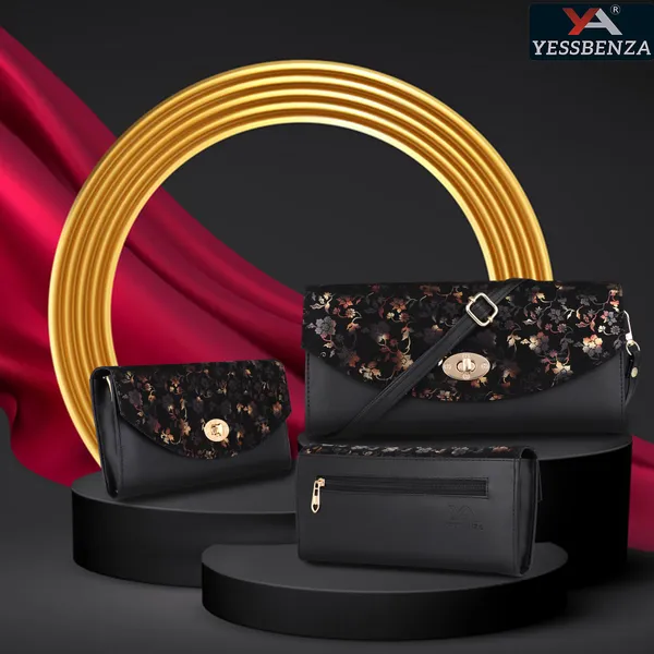 Black_Casual_Synthetic_Leather_Twist_Clasp_Shoulder_Bag_-_Self_Design