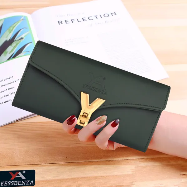 Green_Quality_Y_Twist_Lock_Clutch_Wallet_Faux-Leather_Envelope_Casual_Bag
