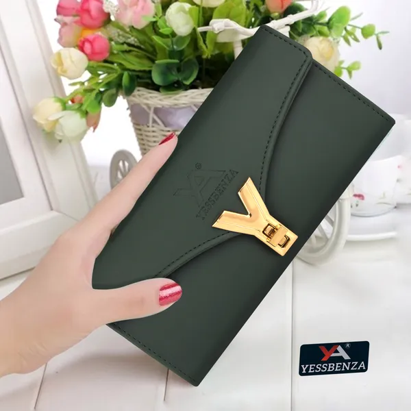 Green_Quality_Y_Twist_Lock_Clutch_Wallet_Faux-Leather_Envelope_Casual_Bag